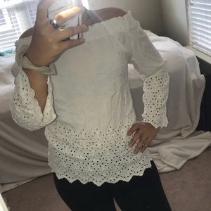 Style envy White off the shoulder top